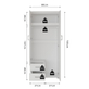 Interiax Kledingkast 'Lena' – 2 Deuren, 2 Lades, 1 Hanger, Spiegel & 1 Legplank | Wit | 185x80x52cm