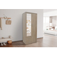 Interiax Kledingkast 'Lena' – 2 Deuren, 2 Lades, 1 Hanger, Spiegel & 1 Legplank | Sonoma Eik | 185x80x52cm