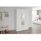 Interiax Kledingkast 'Lena' – 3 Deuren, 2 Lades, 1 Hanger, Spiegel & 4 Legplank | Wit | 185x120x52cm