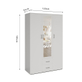 Interiax Kledingkast 'Lena' – 3 Deuren, 2 Lades, 1 Hanger, Spiegel & 4 Legplank | Wit | 185x120x52cm