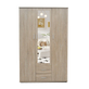 Interiax Kledingkast 'Lena' – 3 Deuren, 2 Lades, 1 Hanger, Spiegel & 4 Legplank | Sonoma Eik | 185x120x52cm