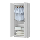 Interiax Opbergkast - Kledingkast 'Lucas' - 2 Deuren, 1 Hanger & 2 Legplanken | Wit | 184x80x52 cm