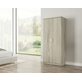 Interiax Opbergkast - Kledingkast 'Amelie' - 2 Deuren & 4 Legplanken | Sonoma Eik | 180x80x40 cm