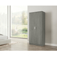 Interiax Armoire de rangement - Armoire 'Amelie' - 2 portes et 4 étagères | Chêne gris | 180x80x40 cm