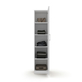 Interiax Opbergkast - Kledingkast 'Mila' - 1 Deur & 4 Legplanken | Wit | 180x40x42 cm