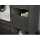 Interiax WASHWALL 'Mary' Wasmachine Wasmandkast Antraciet - Wassorteerkast - 162x50x67.5 cm