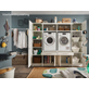 Interiax WASHWALL 'Mary' Wasmachine Opbergkast Wit - Met 3 Legplanken - 162x50x67.5 cm