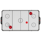 NORTH Blast Airhockeytafel Zwart/Wit 3FT