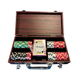 North Pokerset in Mahony Look koffer met 100 Chips