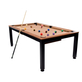 North Essence Zwart / Walnut 7FT Combi Pooltafel / Eettafel