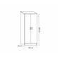 Interiax Kledingkast 'Amelie' – 2 Deuren, 1 Hanger & 1 Legplank | Wit | 180x80x54 cm