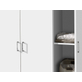 Interiax Kledingkast 'Amelie' – 3 Deuren, 1 Hanger & 4 Legplanken | Wit | 180x120x54 cm