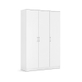 Interiax Kledingkast 'Amelie' – 3 Deuren, 1 Hanger & 4 Legplanken | Wit | 180x120x54 cm