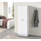 Interiax Opbergkast - Kledingkast 'Amelie' - 2 Deuren & 4 Legplanken | Wit | 180x60x40 cm