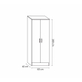 Interiax Opbergkast - Kledingkast 'Amelie' - 2 Deuren & 4 Legplanken | Wit | 180x60x40 cm