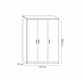 Interiax Armoire de rangement - Armoire 'Amelie' 3 portes et 8 étagères | Blanc | 180x120x40 cm