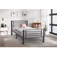 Interiax Otis Bed - Donkergrijs Metaal  - 90x200 cm -  Inclusief Lattenbodem