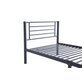Interiax Otis Bed - Donkergrijs Metaal  - 90x200 cm -  Inclusief Lattenbodem