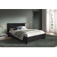 Interiax George Bed - Zwart PU Leder - 140x200 cm - Inclusief Lattenbodem