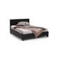 Interiax George Bed - Zwart PU Leder - 140x200 cm - Inclusief Lattenbodem