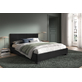 Interiax George Bed - Zwart PU Leder - 160x200 cm - Inclusief Lattenbodem