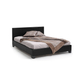 Interiax George Bed - Zwart PU Leder - 160x200 cm - Inclusief Lattenbodem