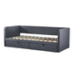 Interiax Liam Bed - Grijs Stof - 90x200cm - 2 schuiven