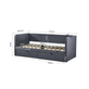 Interiax Liam Bed - Grijs Stof - 90x200cm - 2 schuiven