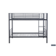Interiax Ken Stapelbed - Grijs Metaal - 90x200 cm - Splitsbaar