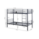 Interiax Ken Stapelbed - Grijs Metaal - 90x200 cm - Splitsbaar