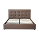 Interiax Morris Bed - Stijlvol Comfort in taupe met lattenbodem (160 x 200 cm)