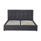 Interiax Morris Bed - Stijlvol Comfort in grijs met lattenbodem (160 x 200 cm)