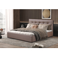 Interiax Morris Bed - Taupe PU leder - 160x200 cm - Inclusief Opbergkoffer