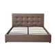 Interiax Morris Bed - Taupe PU leder - 160x200 cm - Inclusief Opbergkoffer