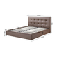 Interiax Morris Bed - Taupe PU leder - 160x200 cm - Inclusief Opbergkoffer