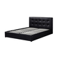 Interiax Morris Bed - Zwart PU leder - 160x200 cm - Inclusief Opbergkoffer