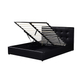 Interiax Morris Bed - Zwart PU leder - 160x200 cm - Inclusief Opbergkoffer