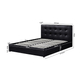Interiax Morris Bed - Zwart PU leder - 160x200 cm - Inclusief Opbergkoffer