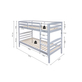 Interiax Tommy Stapelbed - Massief Grenen Wit - 90x200 cm - Splitsbaar