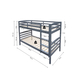 Interiax Tommy Stapelbed - Massief Grenen Grijs - 90x 200 cm - Splitsbaar