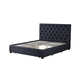 Interiax Dex Bed - Grijs Stof - 160x200 cm - Inclusief Lattenbodem