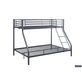 Interiax Trio Stapelbed - Metaal Donkergrijs - 140/90x200 cm - Inclusief Lattenbodems 