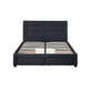 Interiax Jake bed - Grijs Stof -160x200 cm - Inclusief Lattenbodem