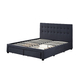 Interiax Jake bed - Grijs Stof -160x200 cm - Inclusief Lattenbodem