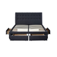 Interiax Jake bed - Grijs Stof -160x200 cm - Inclusief Lattenbodem