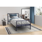 Interiax Lucas Bed - Metaal Donkergrijs -  90x200 cm - Inclusief Lattenbodem 