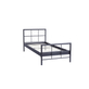 Interiax Lucas Bed - Metaal Donkergrijs -  90x200 cm - Inclusief Lattenbodem 