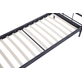 Interiax Lucas Bed - Metaal Donkergrijs -  90x200 cm - Inclusief Lattenbodem 
