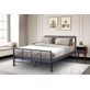 Interiax Lucas Bed - Metaal Donkergrijs - 140x200 cm - Inclusief Lattenbodem 