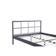 Interiax Lucas Bed - Metaal Donkergrijs - 140x200 cm - Inclusief Lattenbodem 